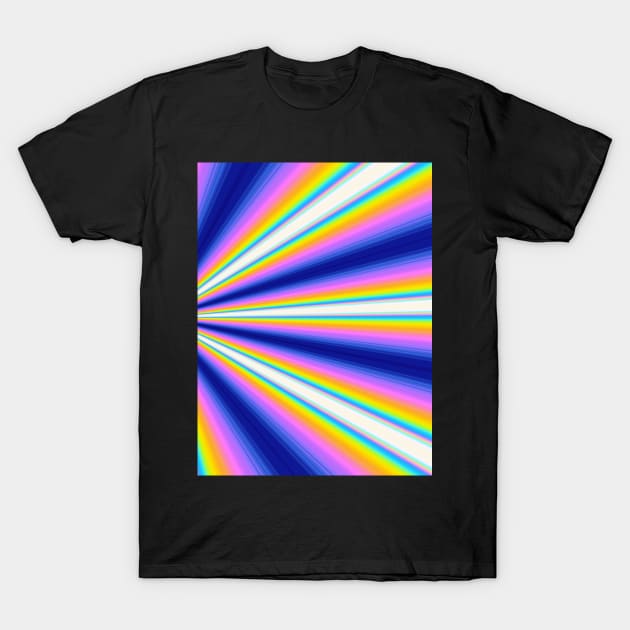 holographic rainbow starburst T-Shirt by dinaaaaaah